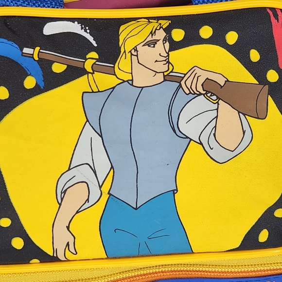 Vintage Disney Pocahontas John Smith Lunch Bag 90s Collectible - Picture 2 of 9